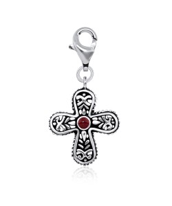 Cross Shaped Silver Charms CH-44